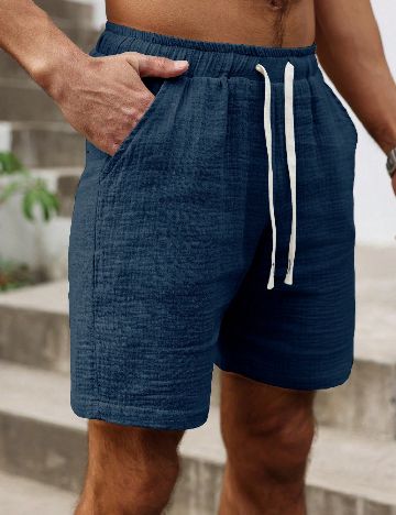 Pantaloni scurti SHEIN, albastru