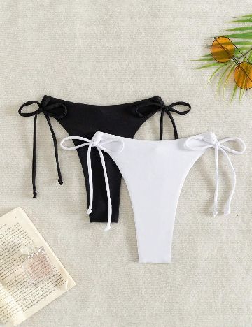 Set chiloti 2 perechi SHEIN, alb/negru