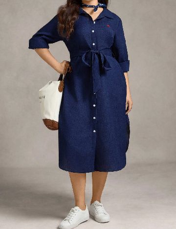 Rochie medie SHEIN CURVE, albastru