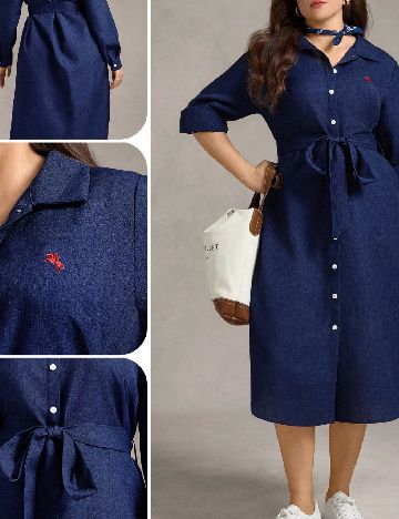 Rochie medie SHEIN CURVE, albastru