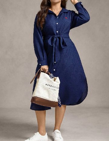 Rochie medie SHEIN CURVE, albastru