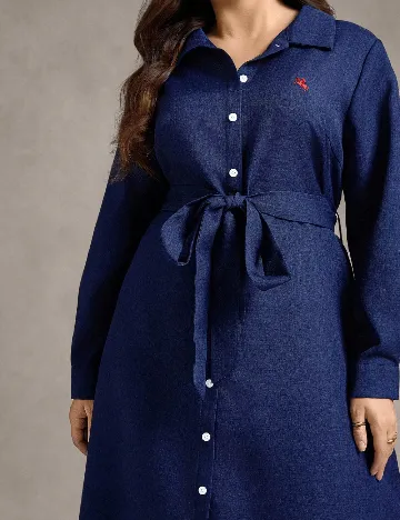 Rochie medie SHEIN CURVE, albastru