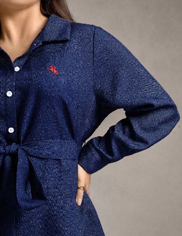 Rochie medie SHEIN CURVE, albastru