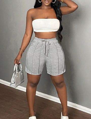Pantaloni scurti SHEIN, gri