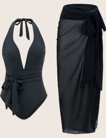 Costum de baie SHEIN, negru