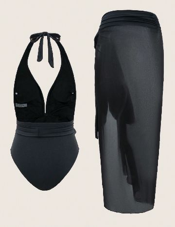 Costum de baie SHEIN, negru