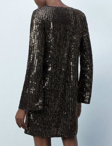 Rochie scurta SHEIN, negru/auriu