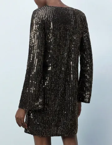 Rochie scurta SHEIN, negru/auriu