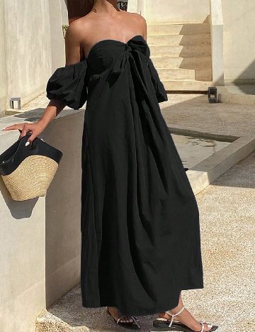 Rochie lunga Dazy, negru