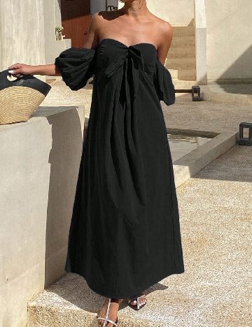 Rochie lunga Dazy, negru