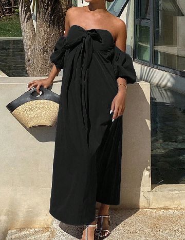 Rochie lunga Dazy, negru