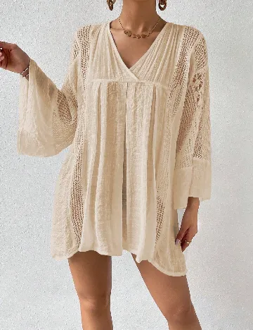 Rochie de plaja SHEIN, crem