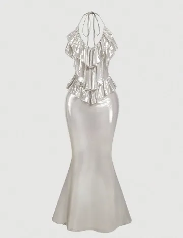 Rochie lunga SHEIN, argintiu