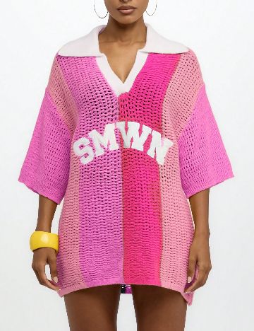 Rochie scurta SUMWON, roz