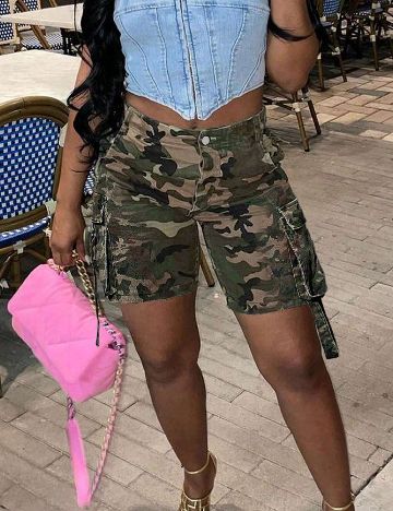 Pantaloni scurti SHEIN, army