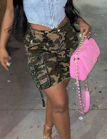 Pantaloni scurti SHEIN, army