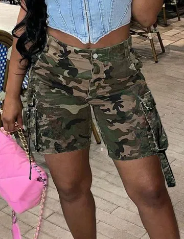 Pantaloni scurti SHEIN, army