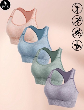 Set bustiere 4 bucati SHEIN, mix culori