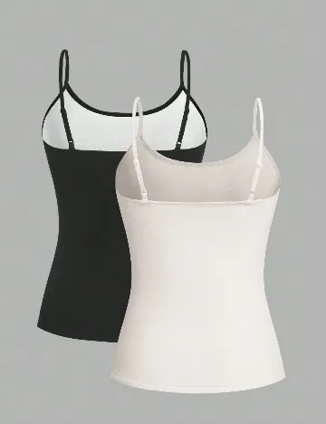 Set Maiouri 2 bucati SHEIN, alb/negru