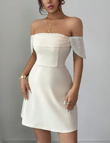 Rochie scurta SHEIN, crem