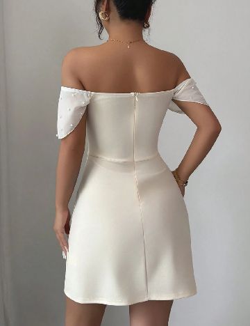 Rochie scurta SHEIN, crem