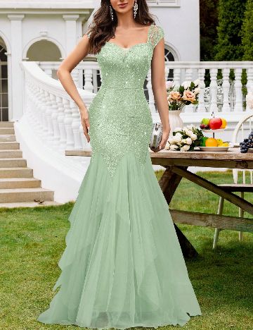Rochie lunga Miusol, verde