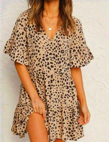 Rochie scurta SHEIN, animal print
