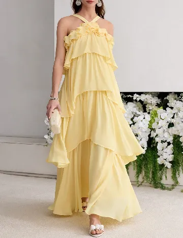 Rochie lunga MOTF, galben