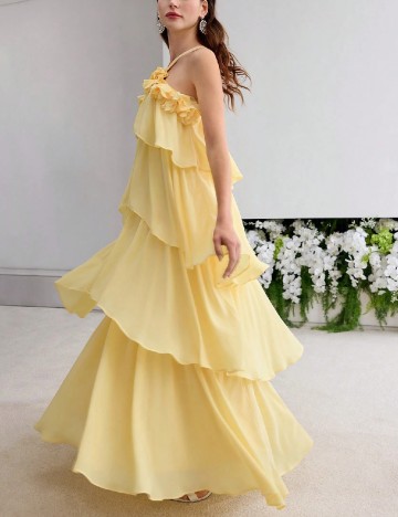 Rochie lunga MOTF, galben