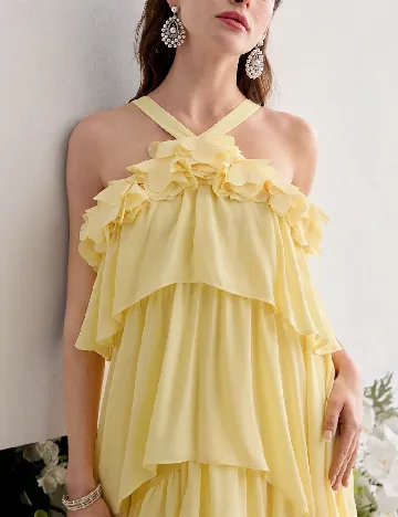 Rochie lunga MOTF, galben