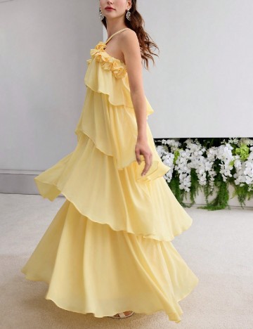 Rochie lunga MOTF, galben