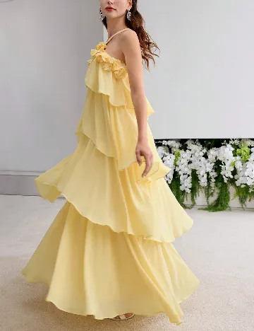 Rochie lunga MOTF, galben