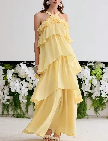 Rochie lunga MOTF, galben