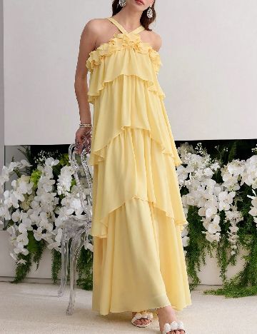 Rochie lunga MOTF, galben