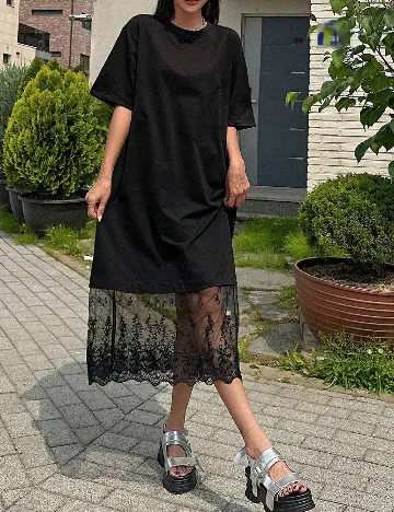 Rochie medie Dazy, negru