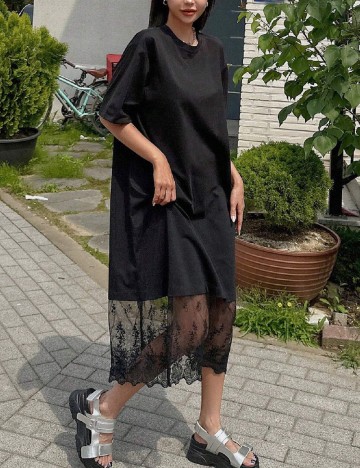 Rochie medie Dazy, negru