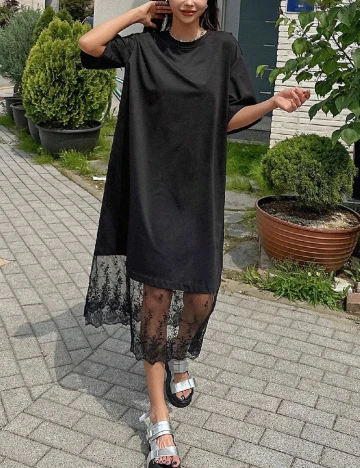 Rochie medie Dazy, negru