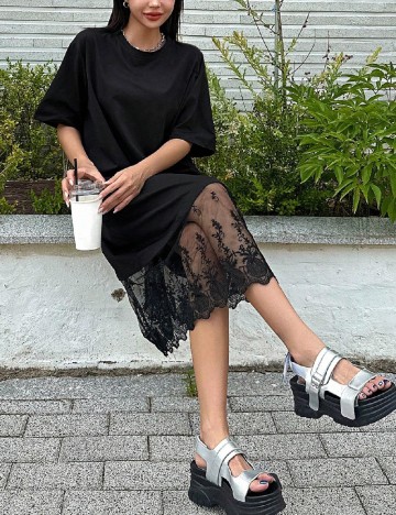 Rochie medie Dazy, negru