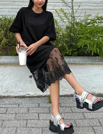 Rochie medie Dazy, negru