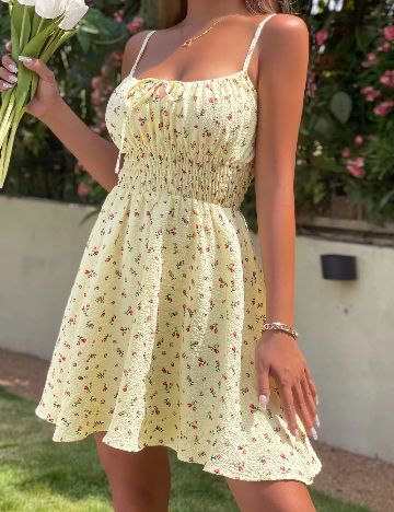 Rochie scurta SHEIN, galben