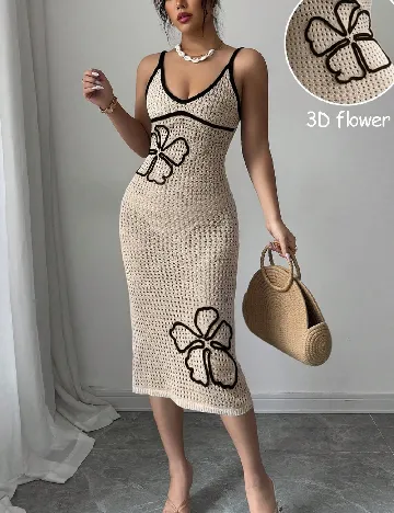 Rochie de plaja SHEIN, bej