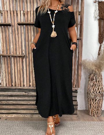 Rochie lunga SHEIN CURVE, negru