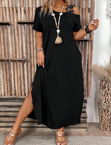 Rochie lunga SHEIN CURVE, negru