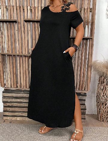 Rochie lunga SHEIN CURVE, negru