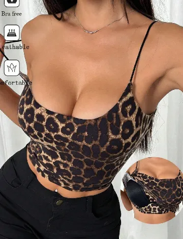 Top SHEIN, animal print