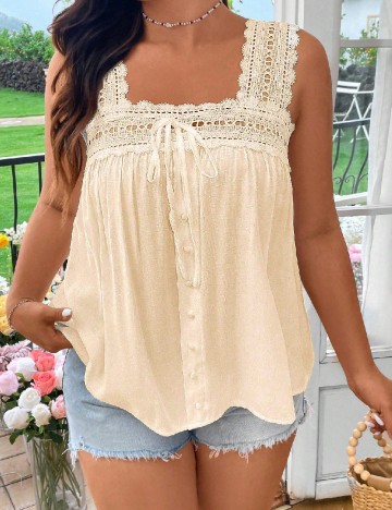 Bluza SHEIN CURVE, crem