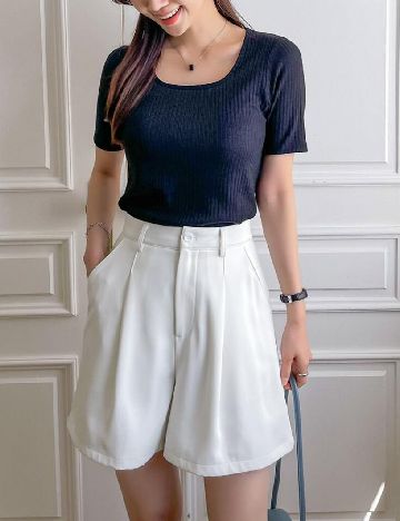 Pantaloni scurti Dazy, alb