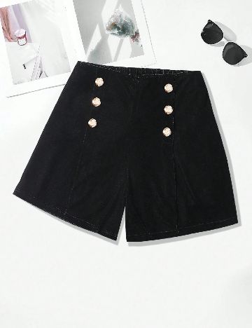 Pantaloni scurti SHEIN CURVE, negru