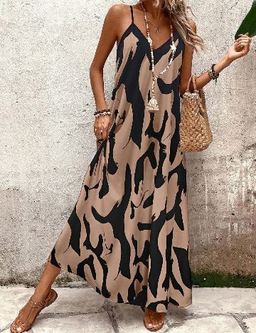 Rochie lunga SHEIN, maro