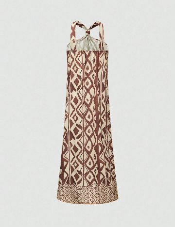 Rochie lunga SHEIN, crem/maro